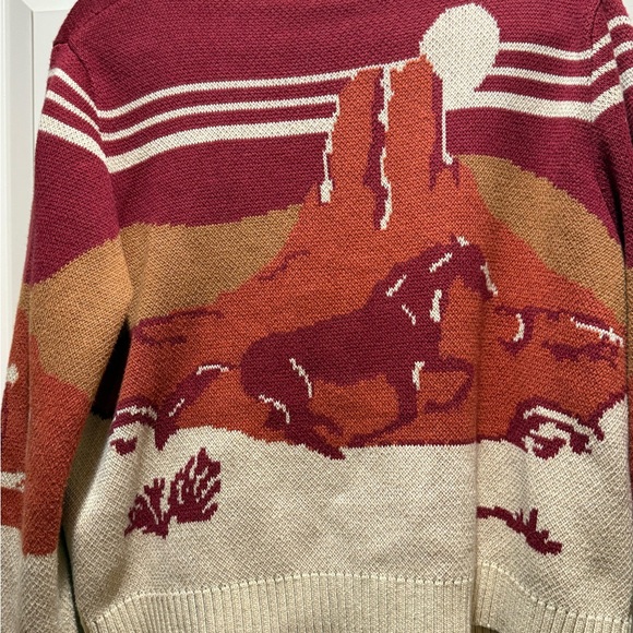 Pendleton Red and Cream Shawl Collar Cardigan - Picture 4 of 5